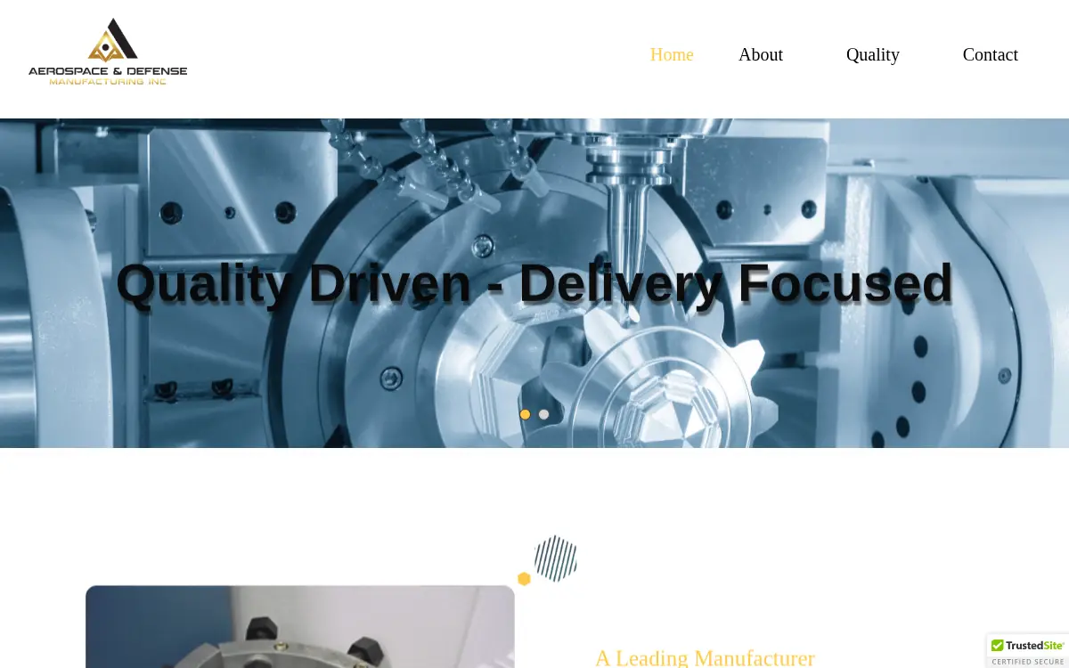 Homepage of Aerospace and Defense Manufacturing INC.