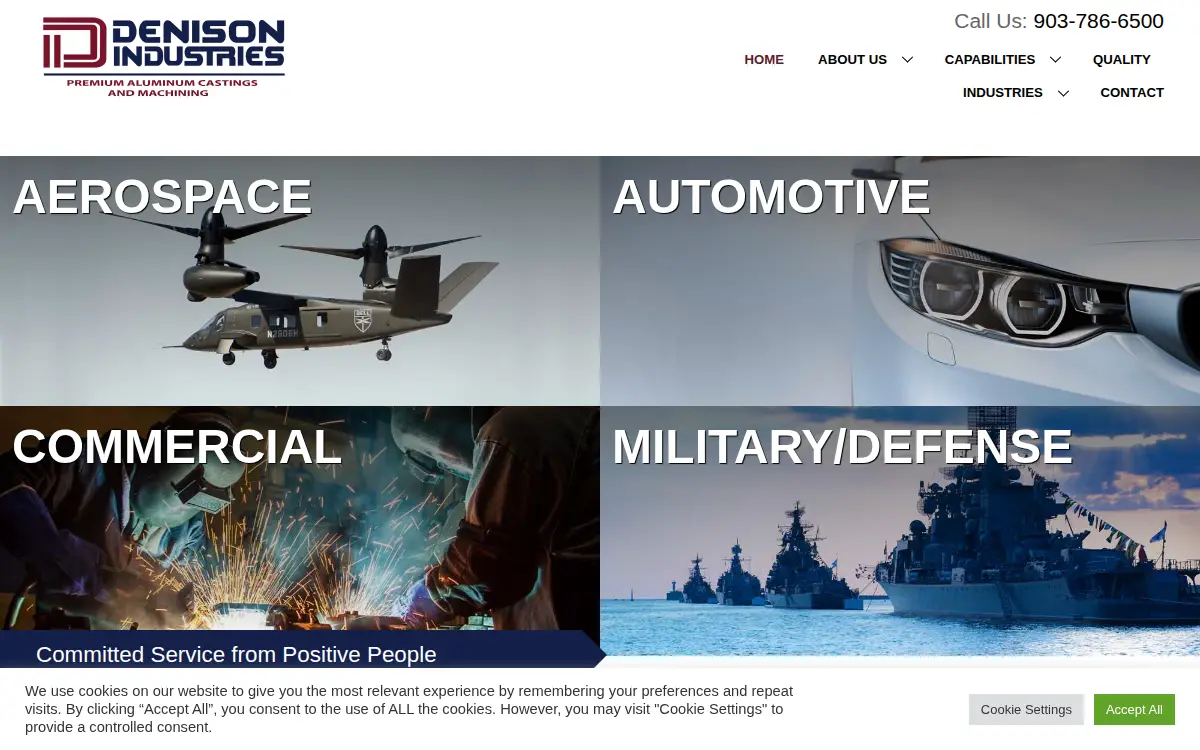 Homepage of Denison Industries, INC.
