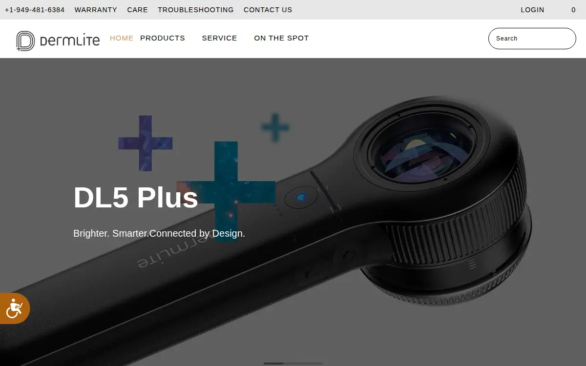 Homepage of Dermlite LLC