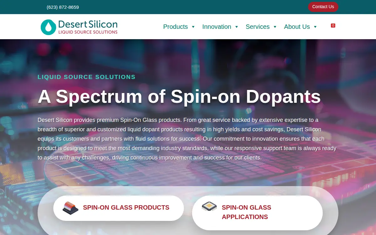 Homepage of Desertsilicon LLC