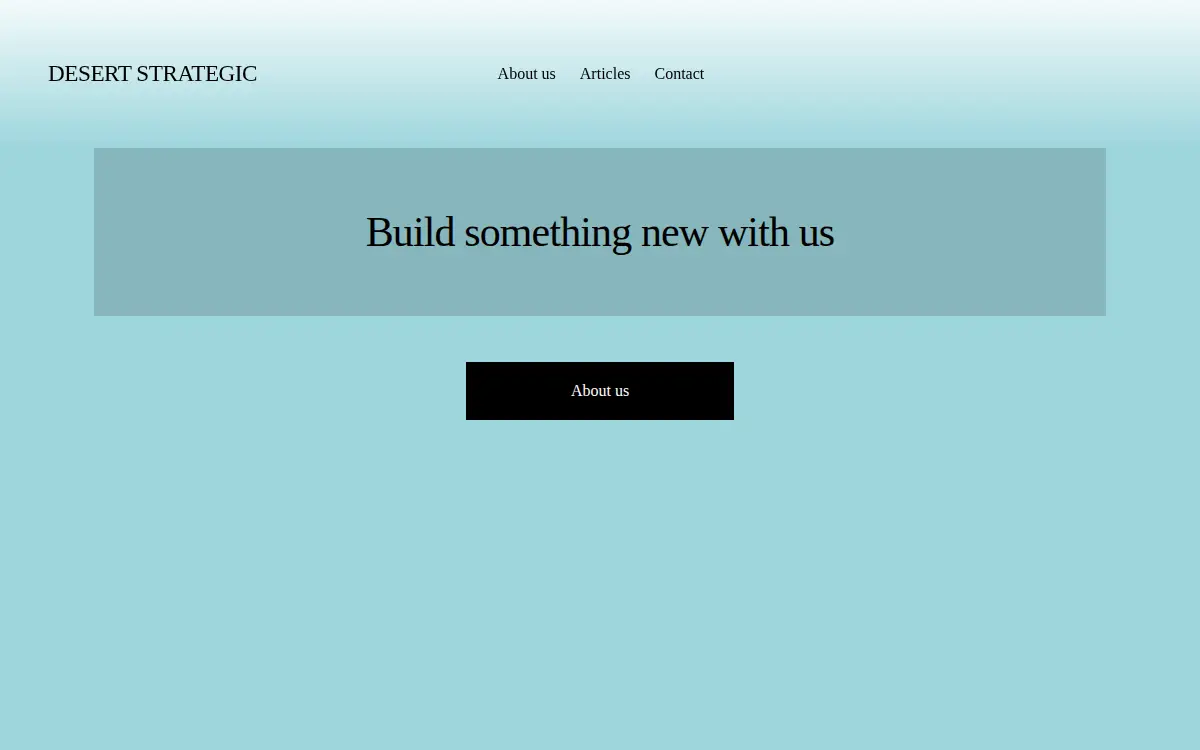 Homepage of Desert Strategic, LLC