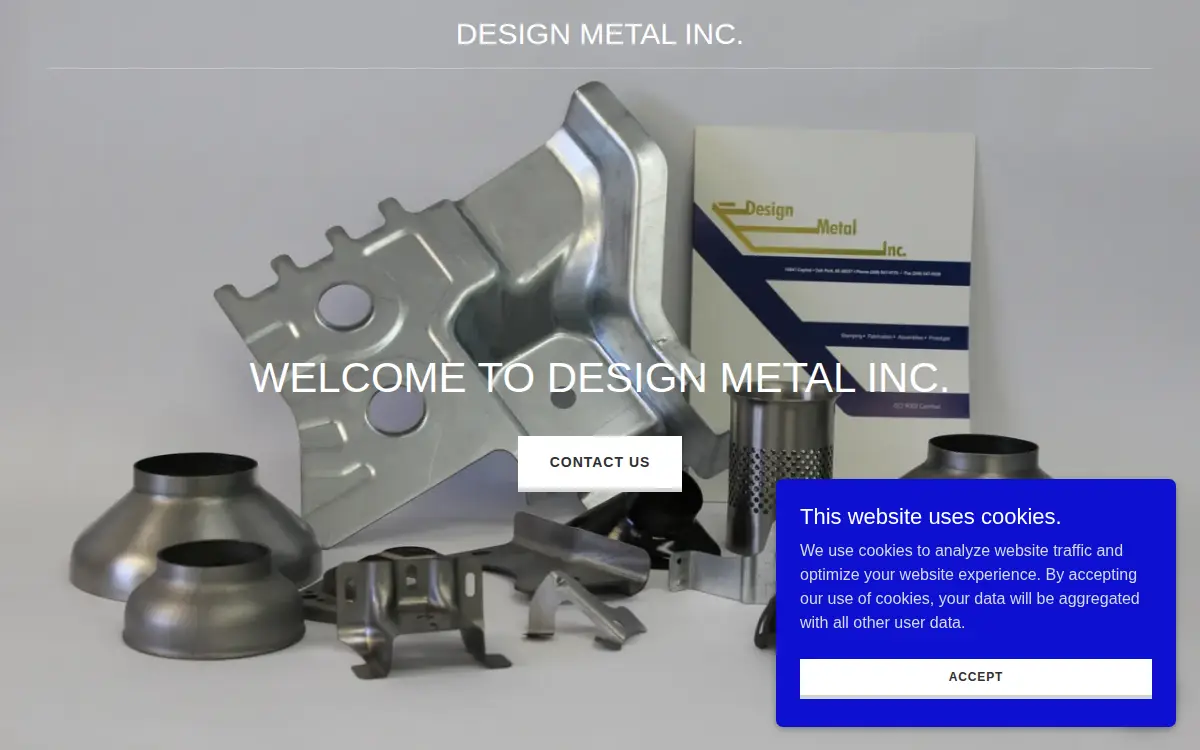 Homepage of Design Metal, INC.