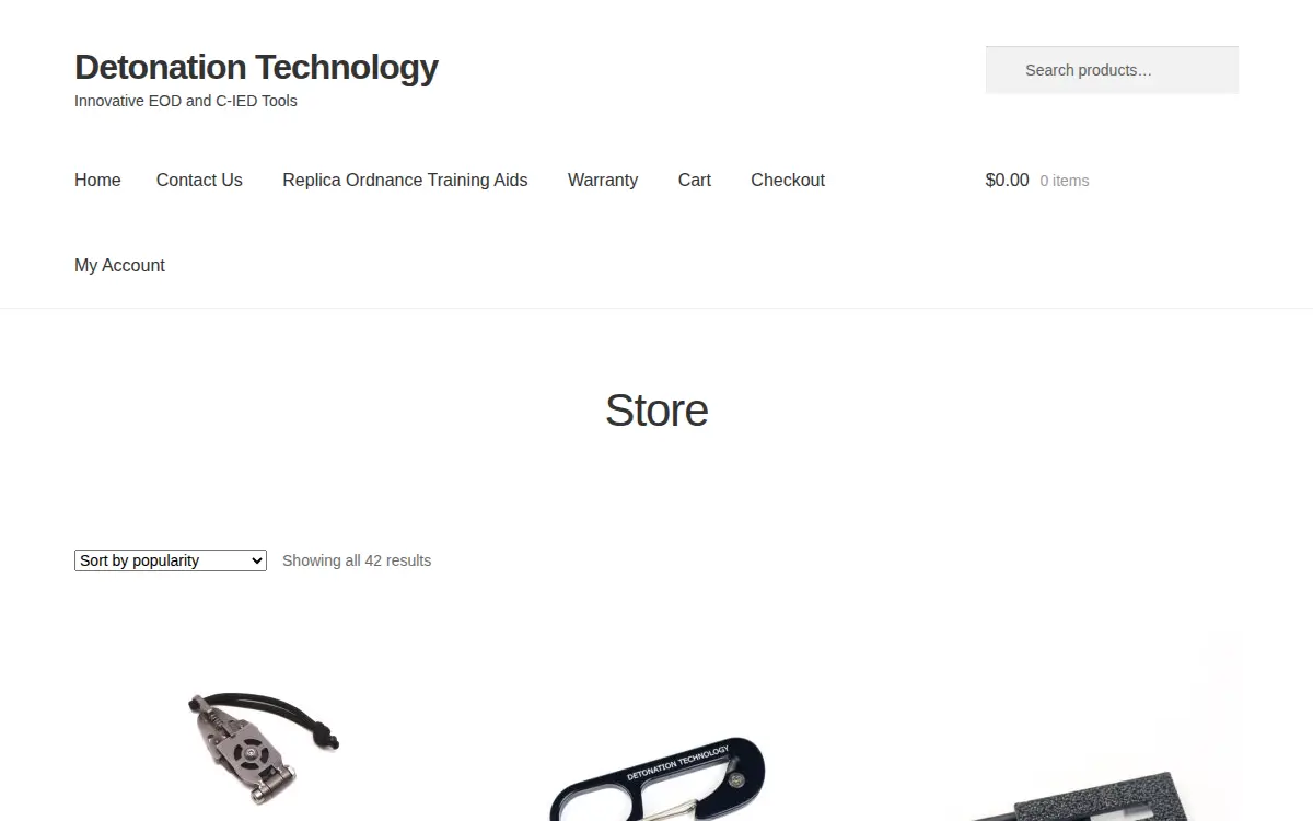 Homepage of Detonation Technology LLC