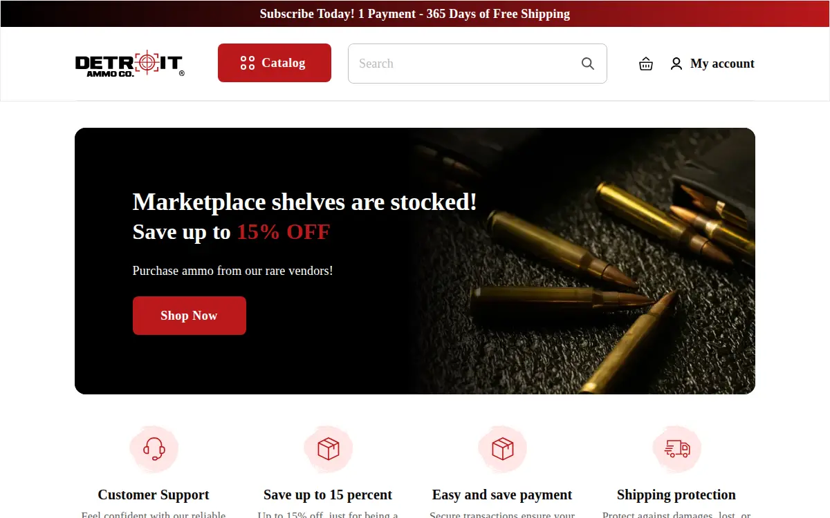 Homepage of Detroit Ammunition Company LLC