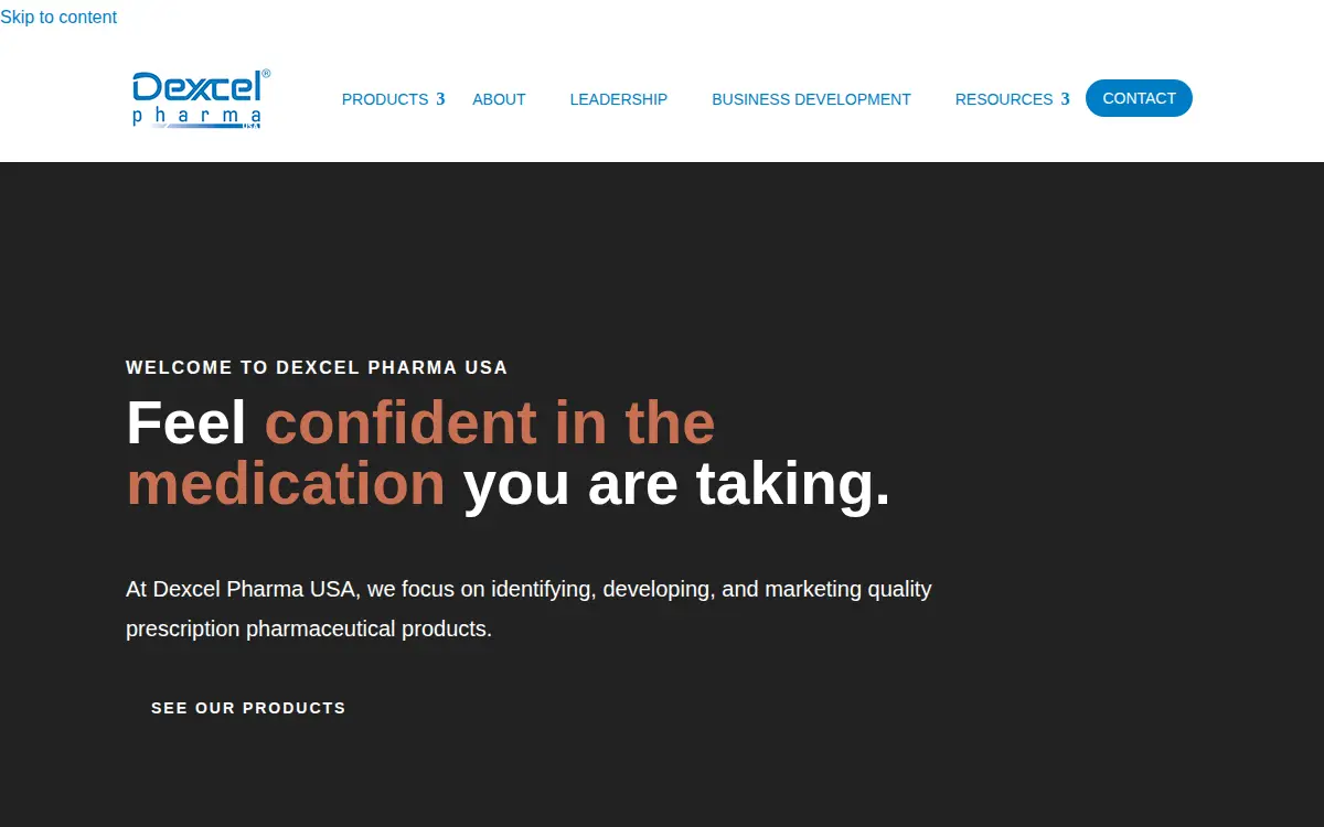 Homepage of Edenbridge Pharmaceuticals, LLC