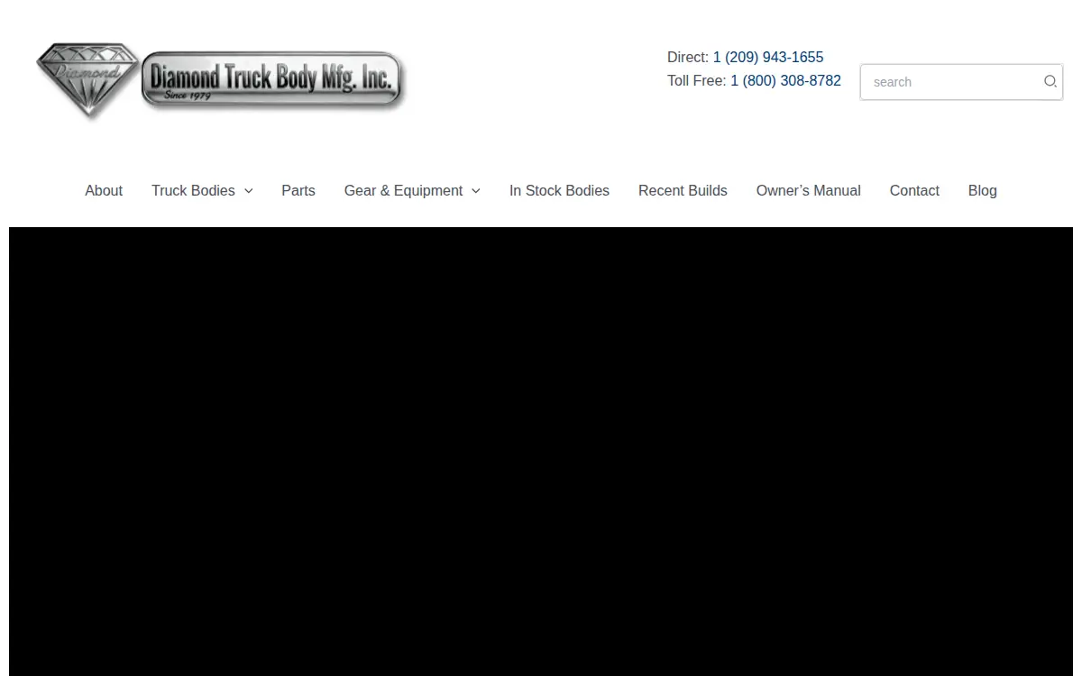Homepage of Diamond Truck Body Manufacturing, INC.