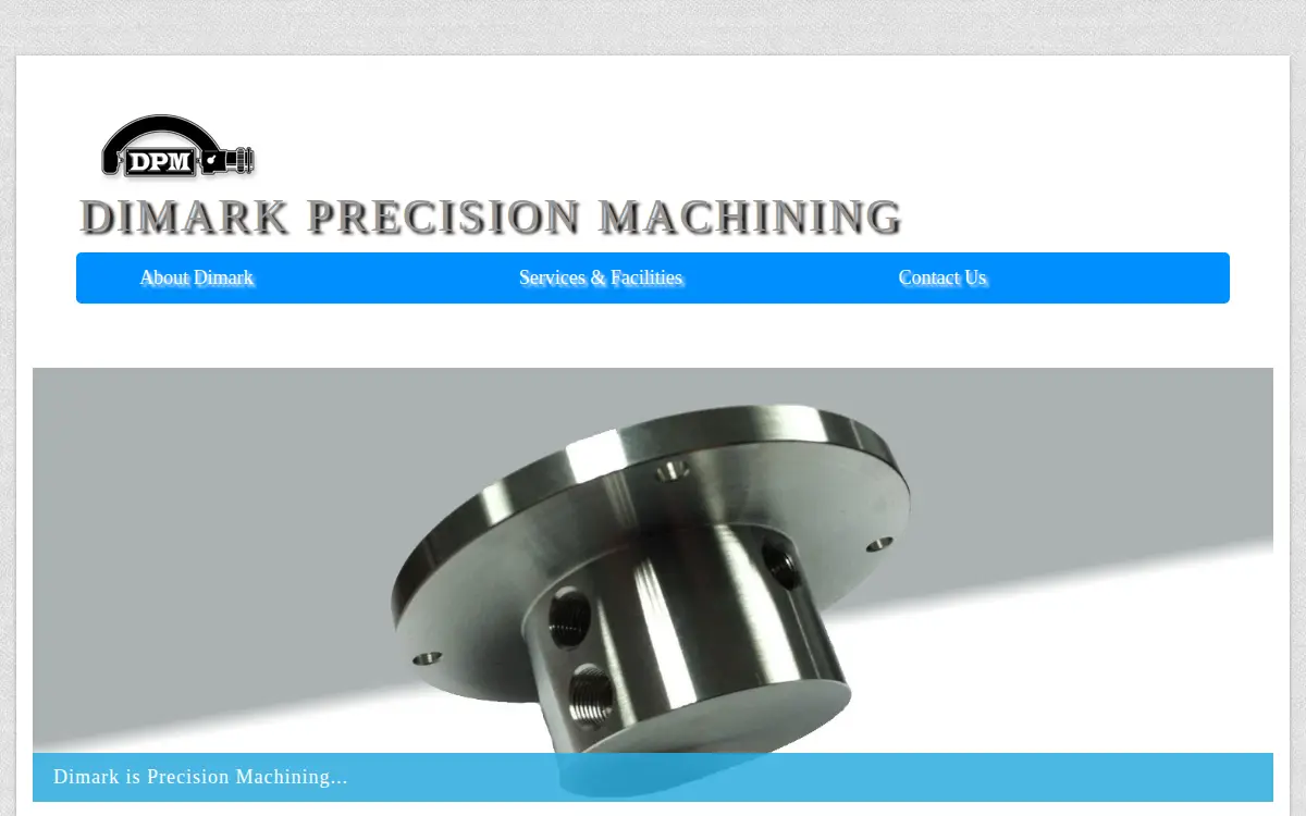 Homepage of Dimark Precision Machining,, INC