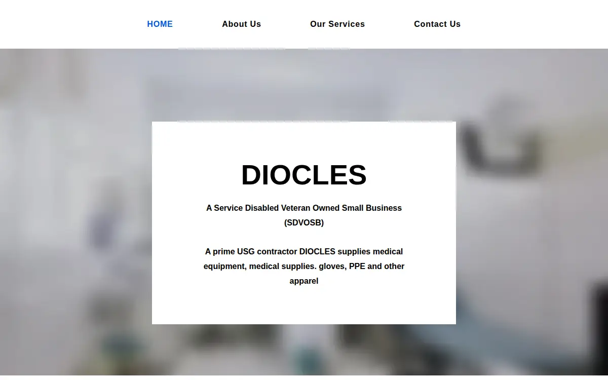 Homepage of Diocles LLC
