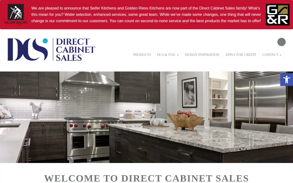 Homepage of New Direct Cabinets LLC