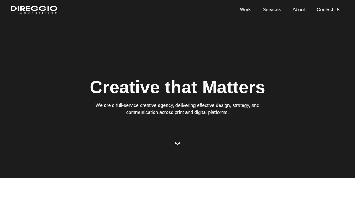 Homepage of Di Reggio Advertising, INC