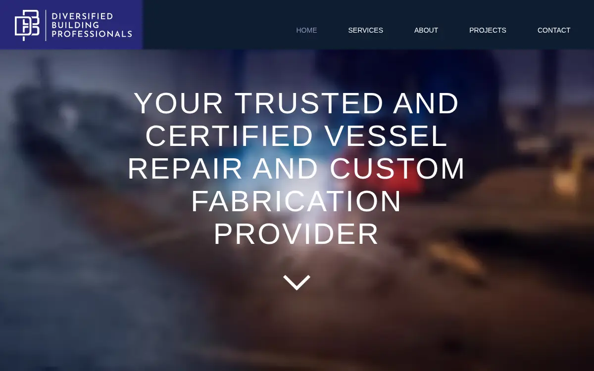 Homepage of Diversified Building Professionals