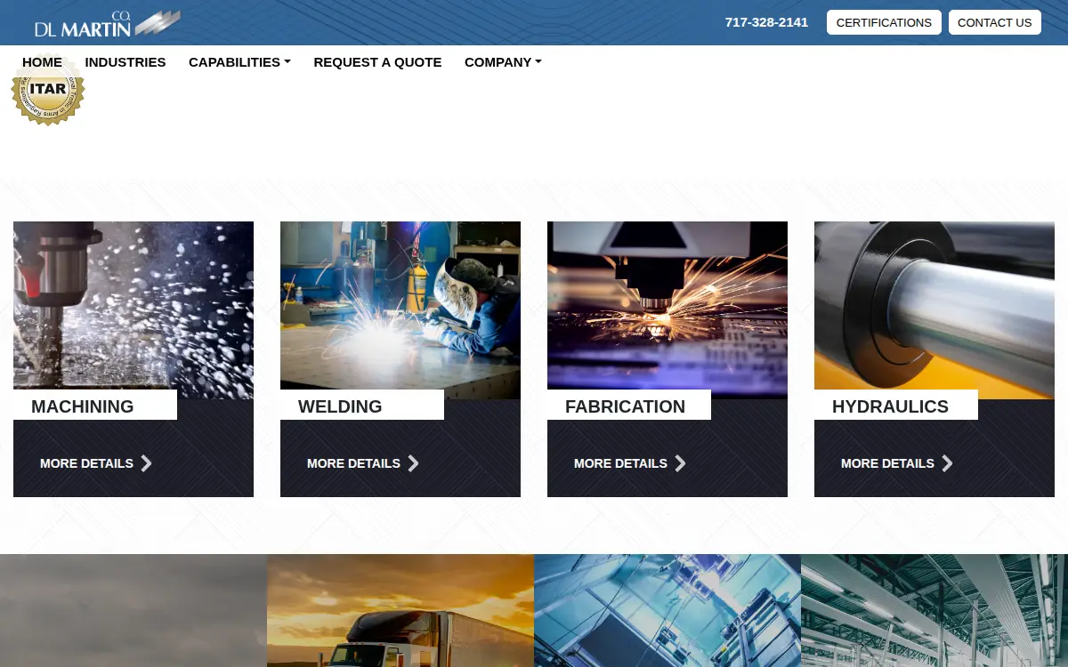 Homepage of D. L. Martin CO.