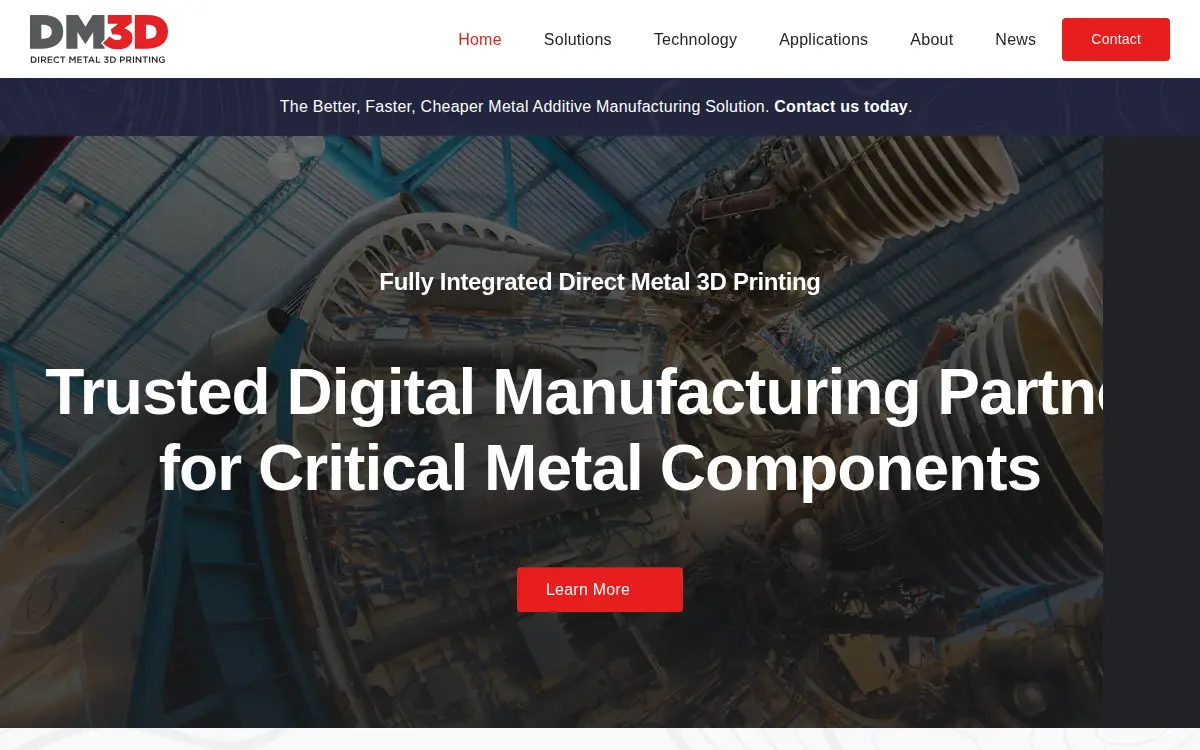 Homepage of Dm3d Technology LLC