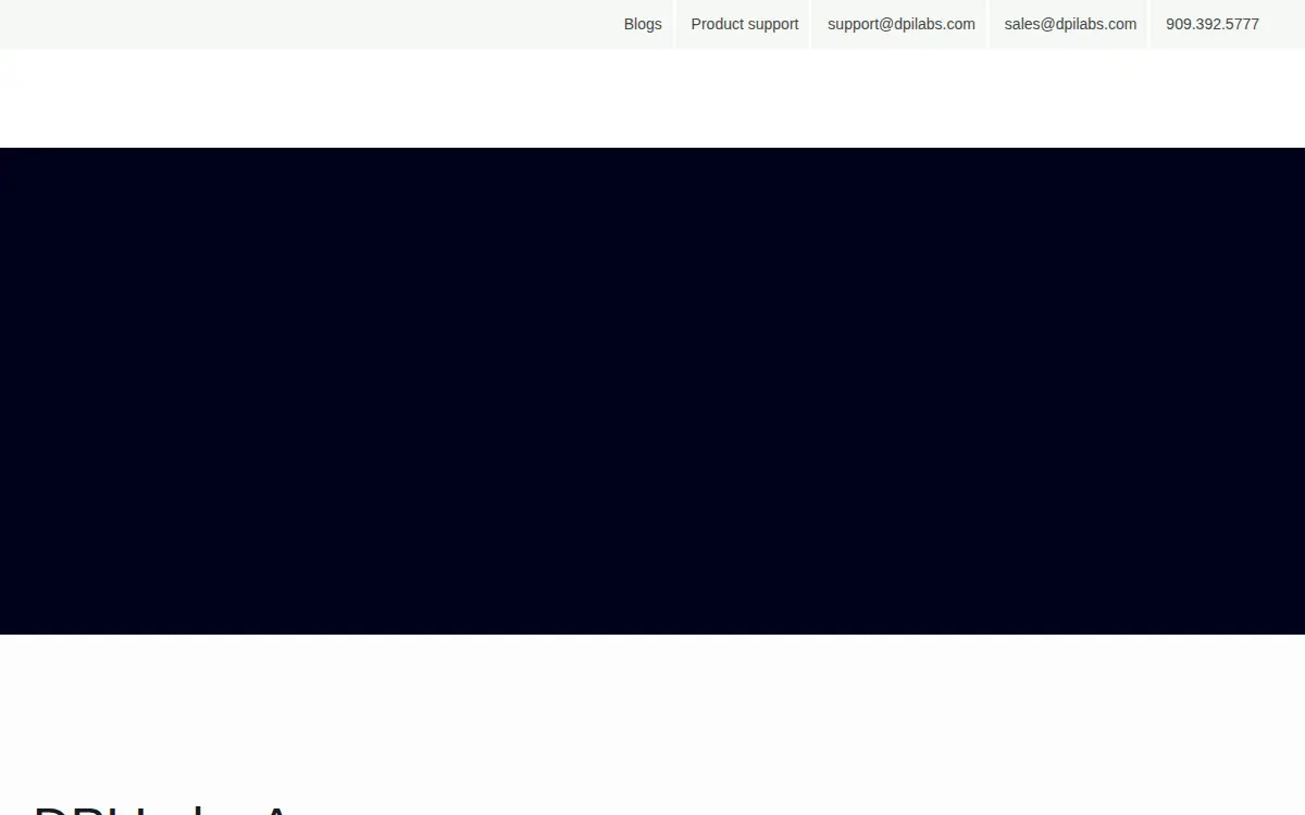 Homepage of D.p.i. Labs, INC.