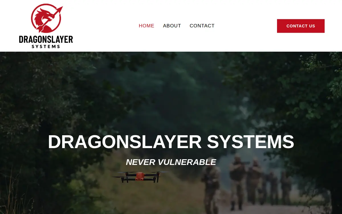 Homepage of Dragonslayer Systems LLC