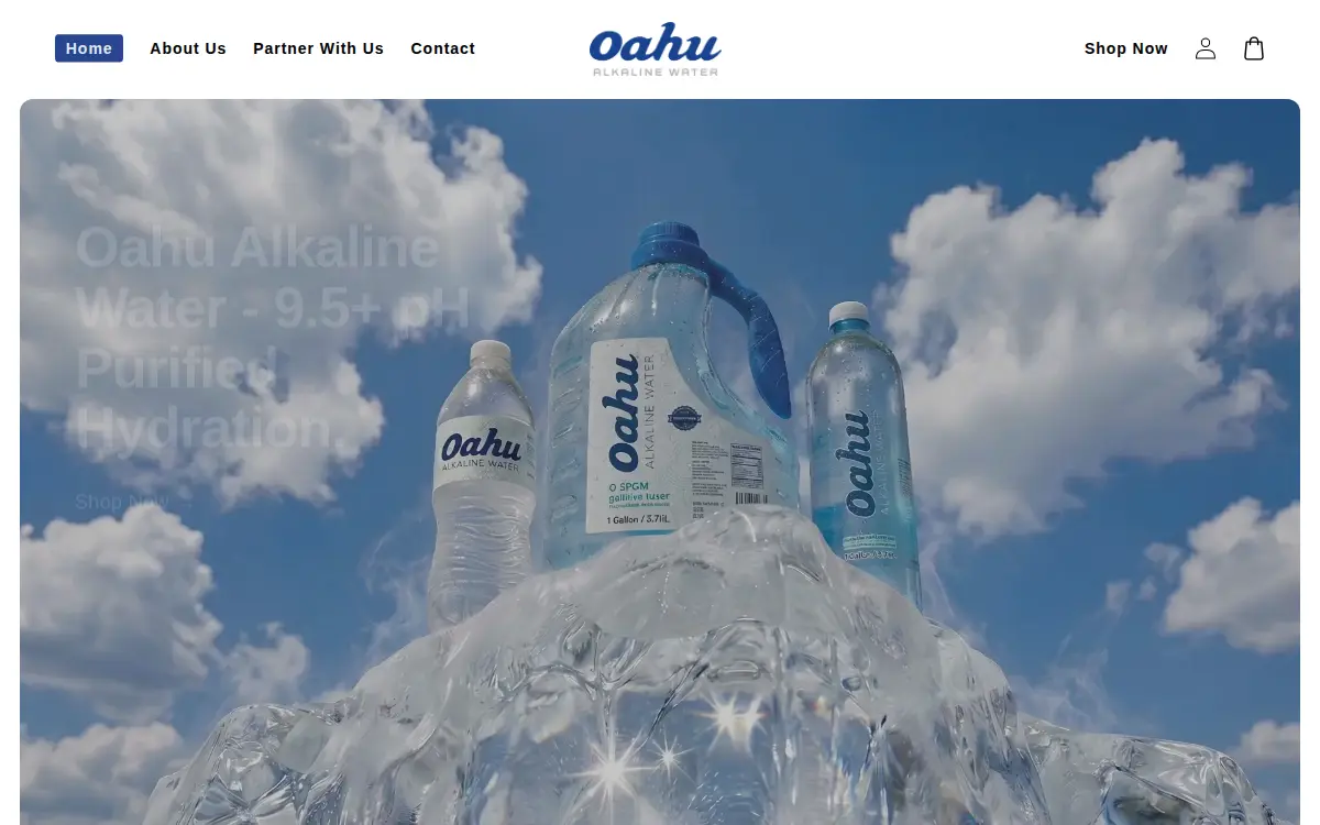 Homepage of Oahu Alkaline Water INC.