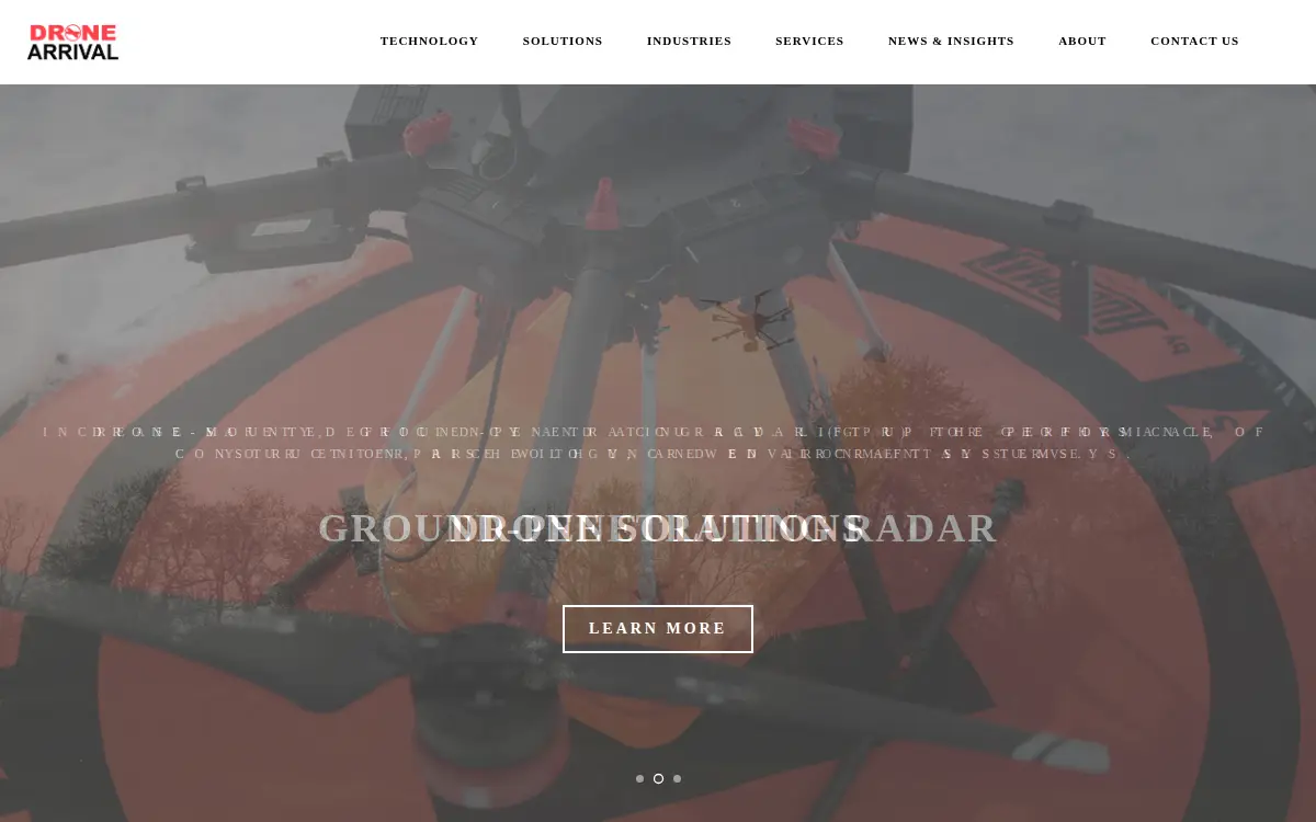 Homepage of Drone Arrival INC