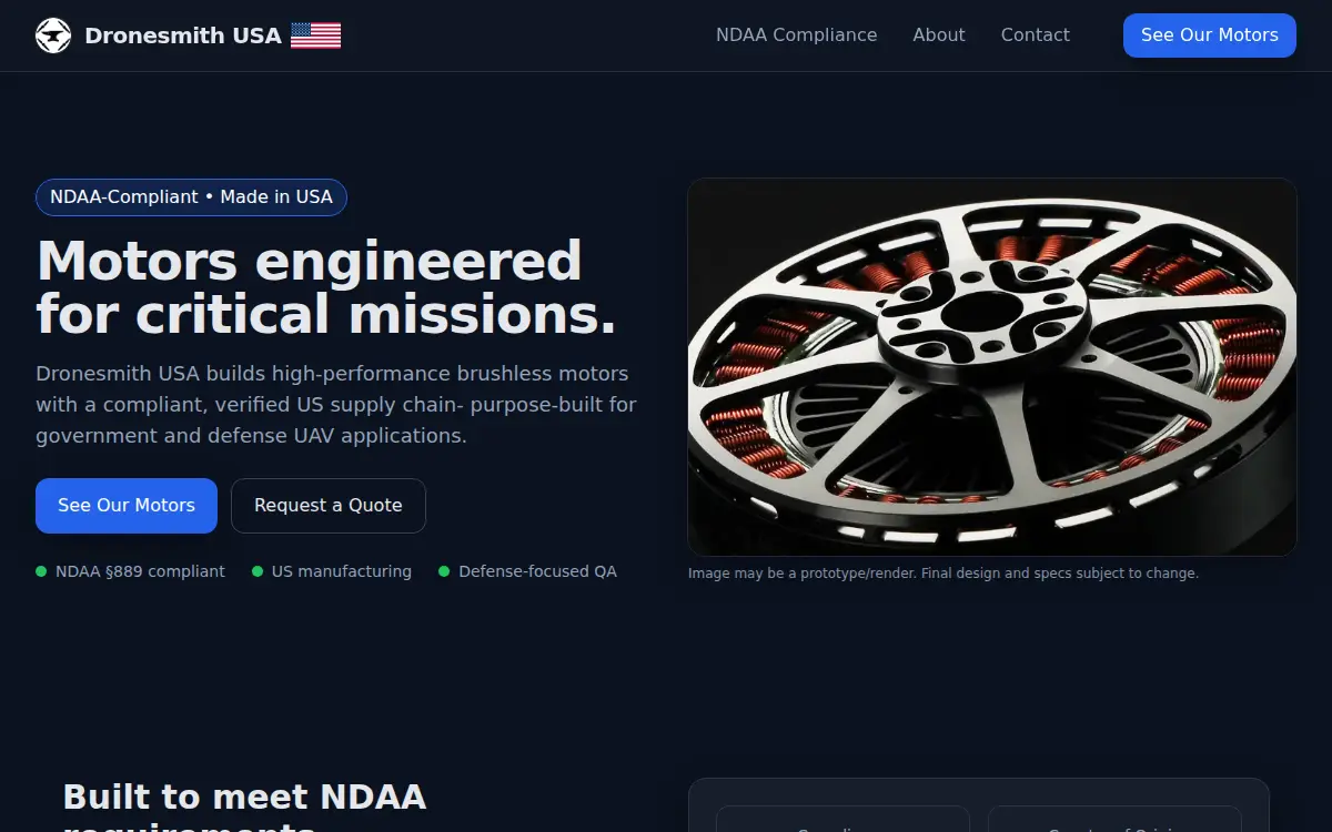 Homepage of Dronesmith LLC