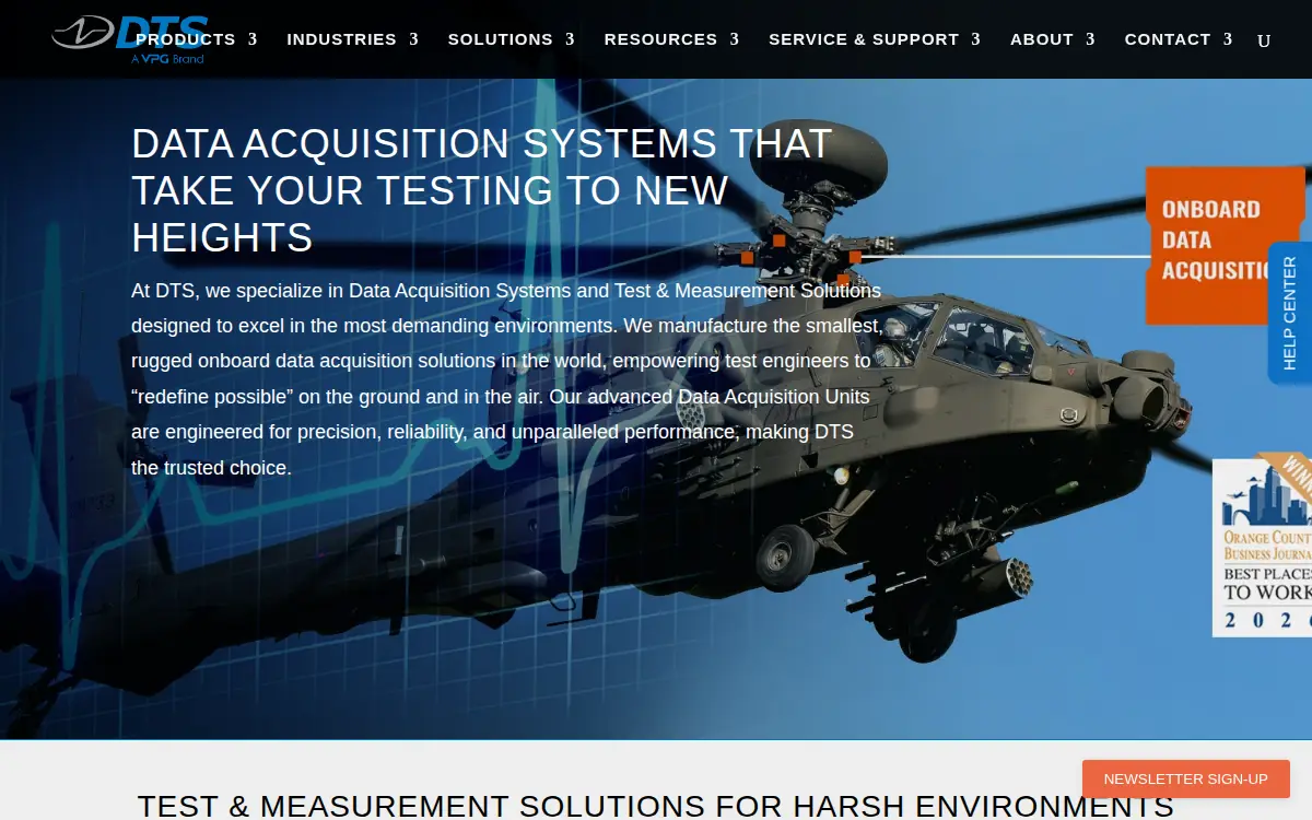 Homepage of Diversified Technical Systems, INC.