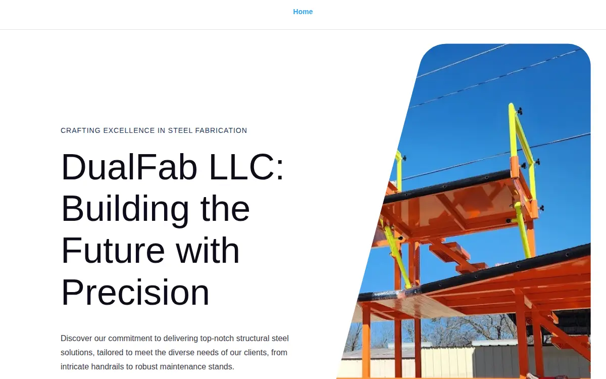 Homepage of Dualfab LLC
