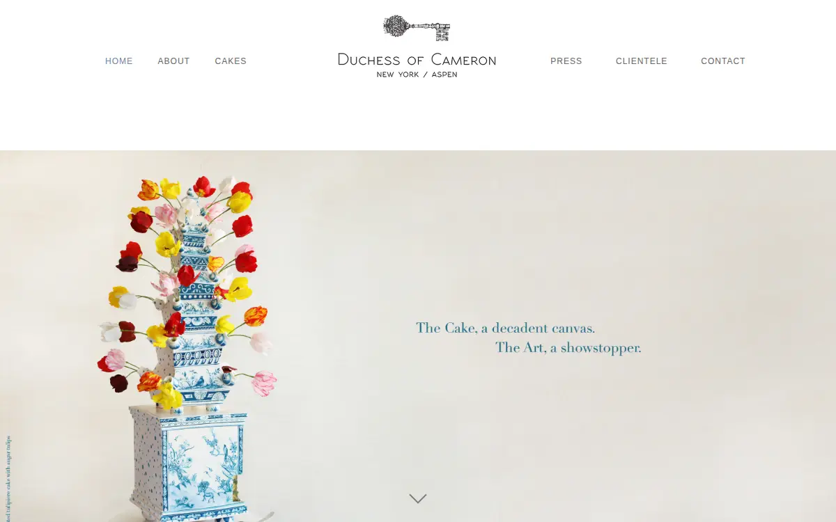 Homepage of Duchess of Cameron LLC