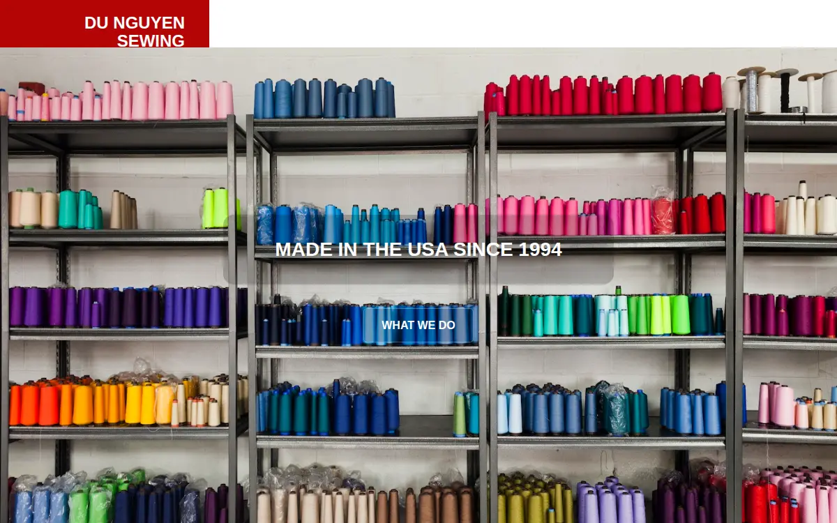Homepage of Du Nguyen Sewing Services LLC