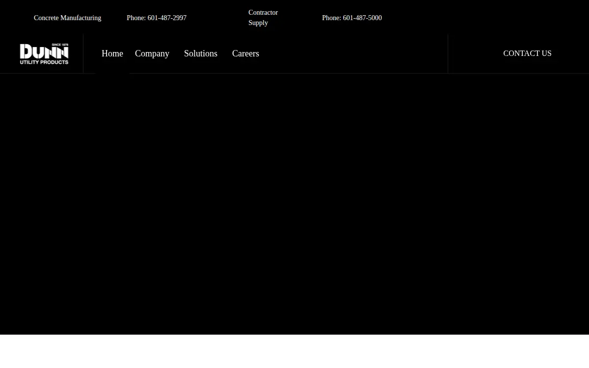 Homepage of Dunn Utility Products, LLC