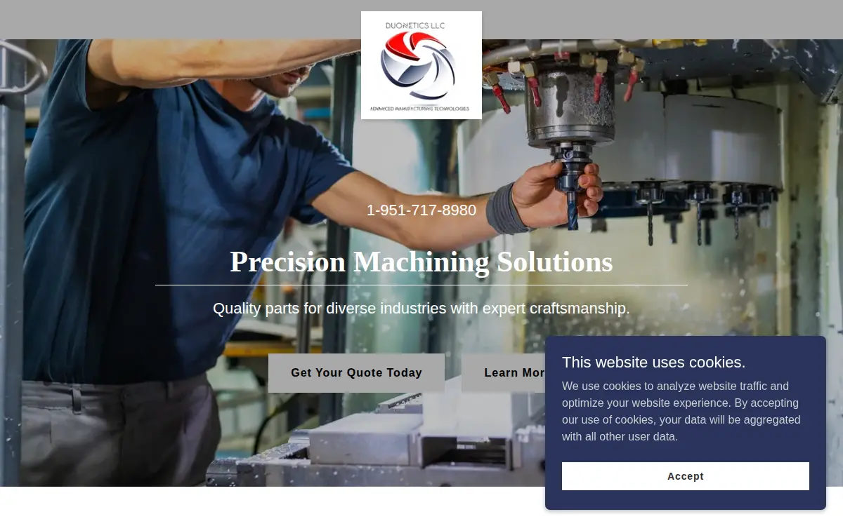 Homepage of Duonetics LLC