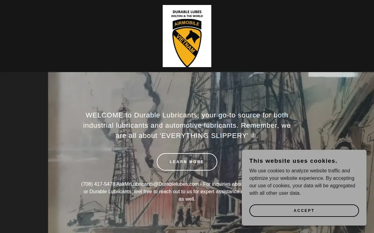 Homepage of Durable Lubricants Corporation