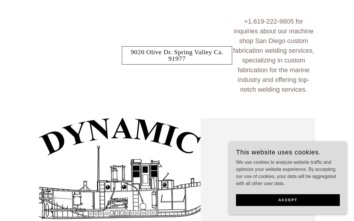 Homepage of Dynamic Marine Machining