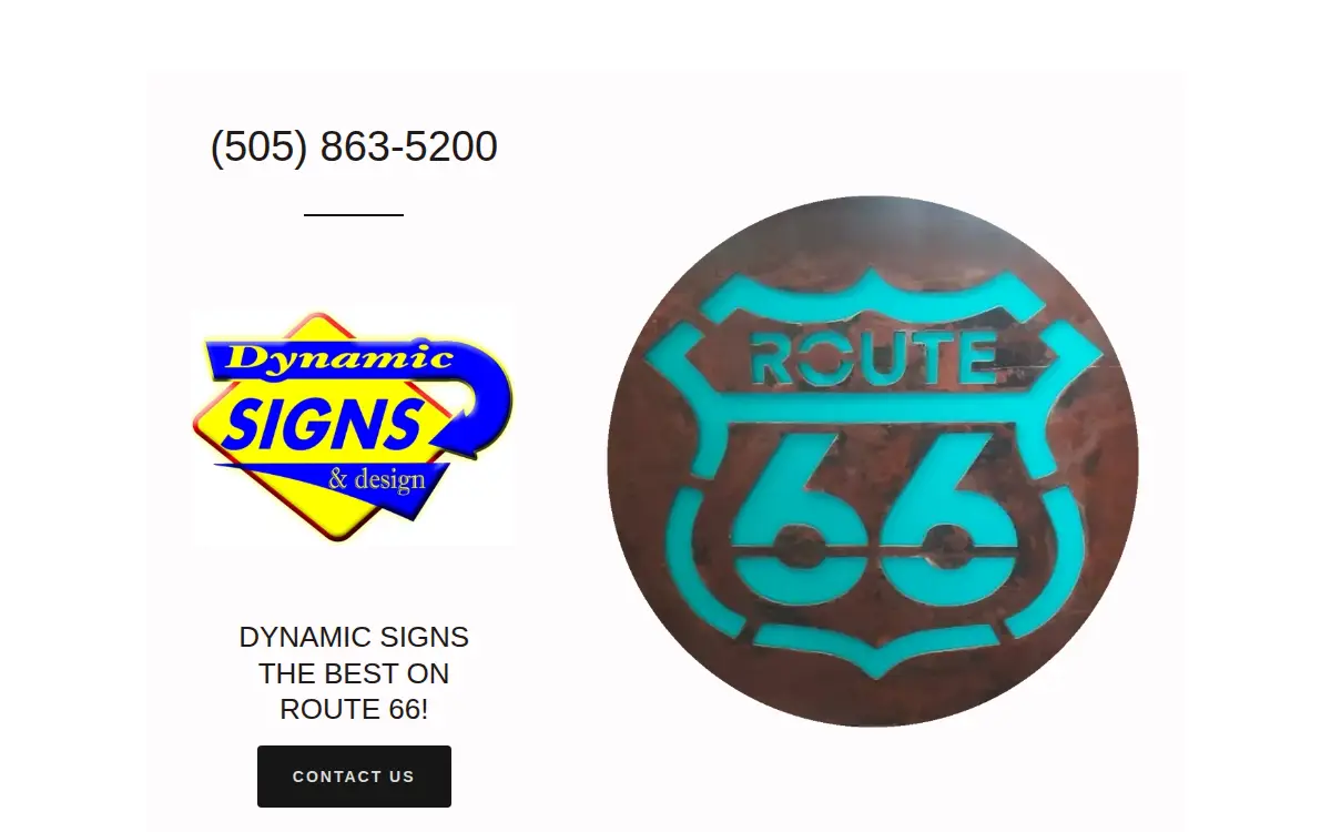 Homepage of Dynamic Signs & Designs, LLC