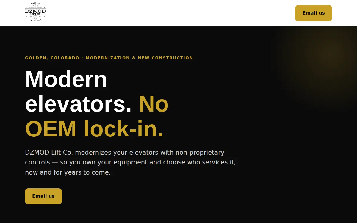 Homepage of Dzmod Lift CO.