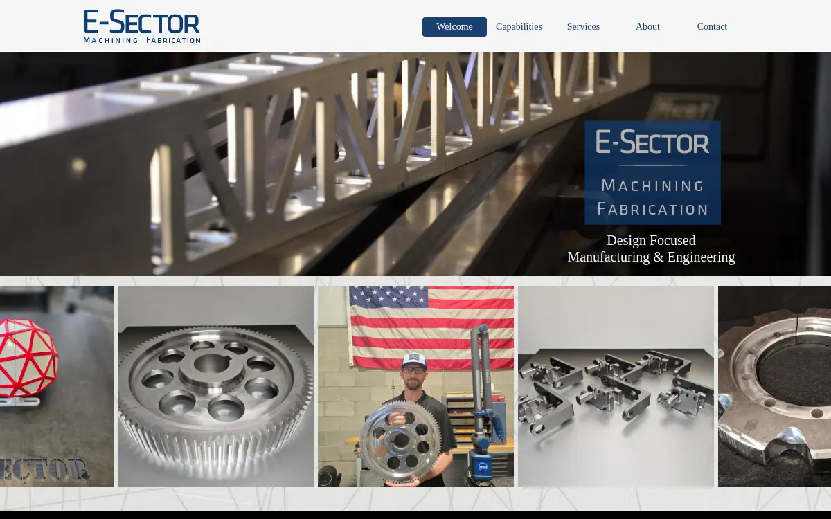 Homepage of E-sector Machining and Fabrication LLC