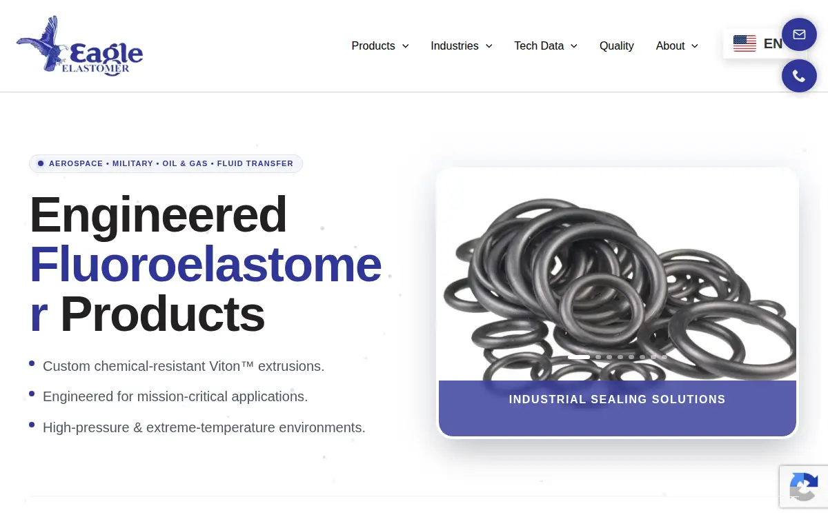 Homepage of Eagle Elastomer INC