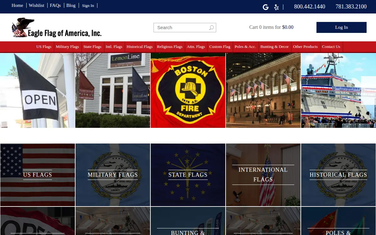 Homepage of Eagle Flag of America INC