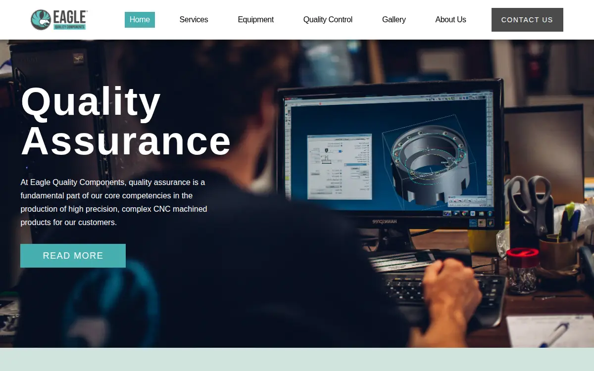 Homepage of Eagle Quality Components LLC