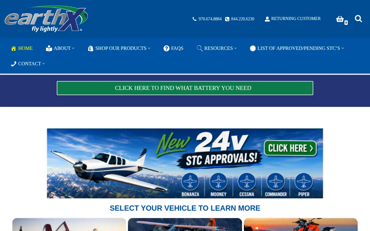 Homepage of Earthx INC.