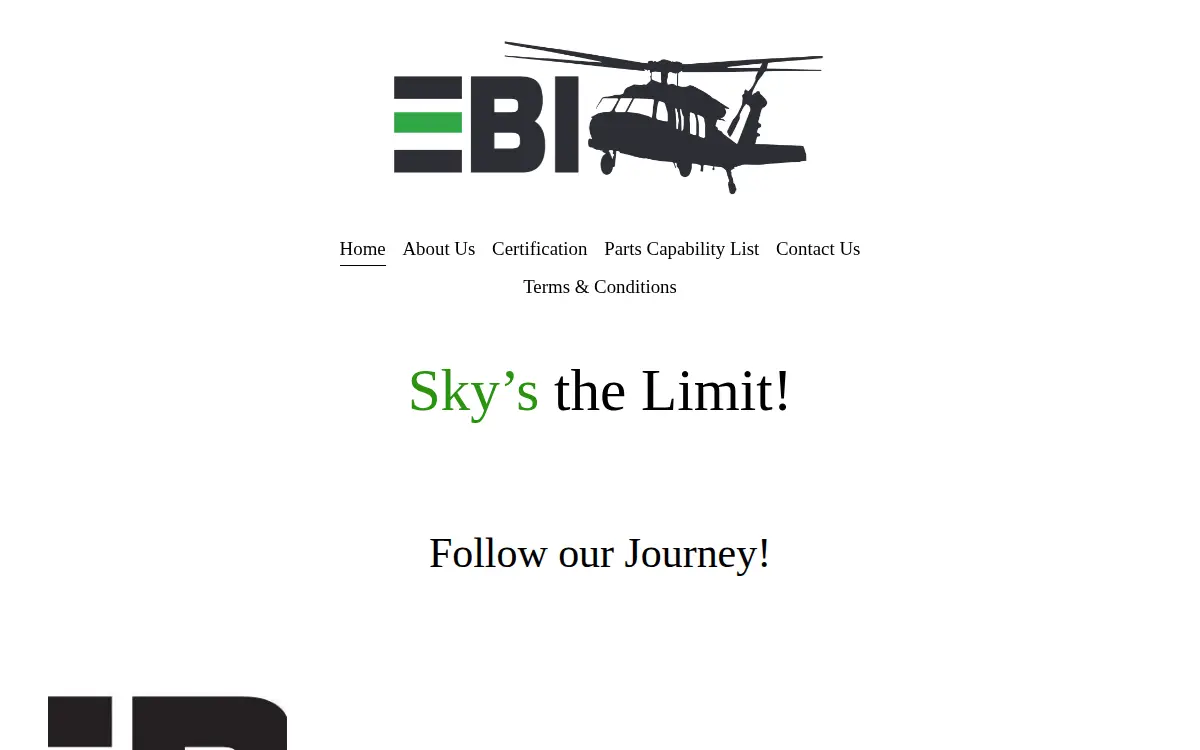 Homepage of Eb Industrial, LLC
