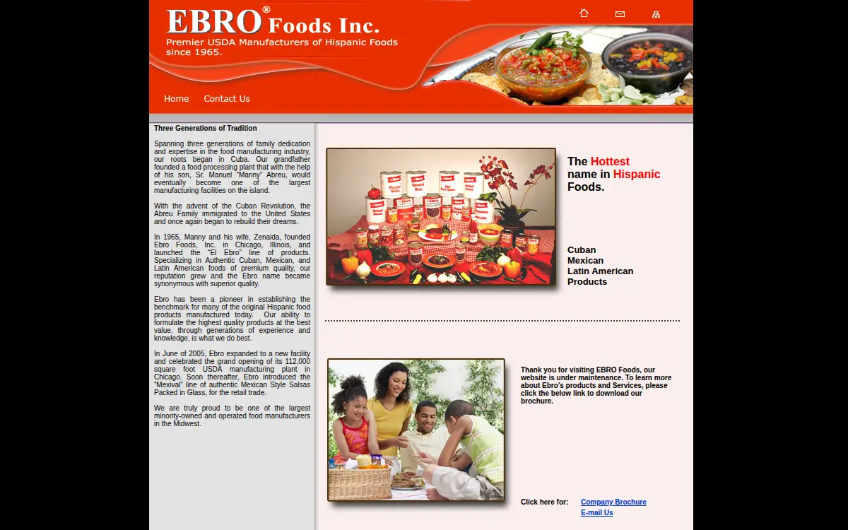 Homepage of Ebro Foods INC