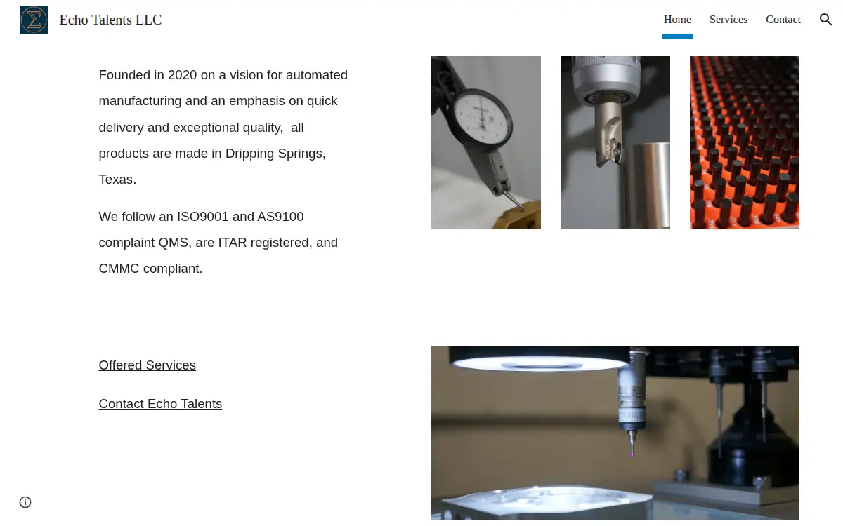 Homepage of Echo Talents LLC