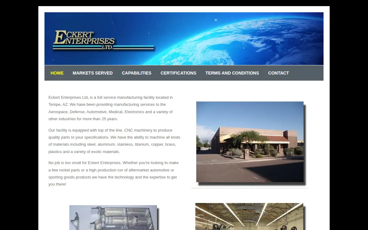 Homepage of Eckert Enterprises LTD.