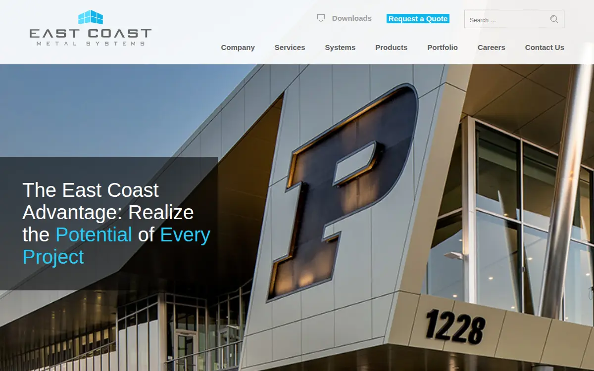 Homepage of East Coast Metal Systems, INC