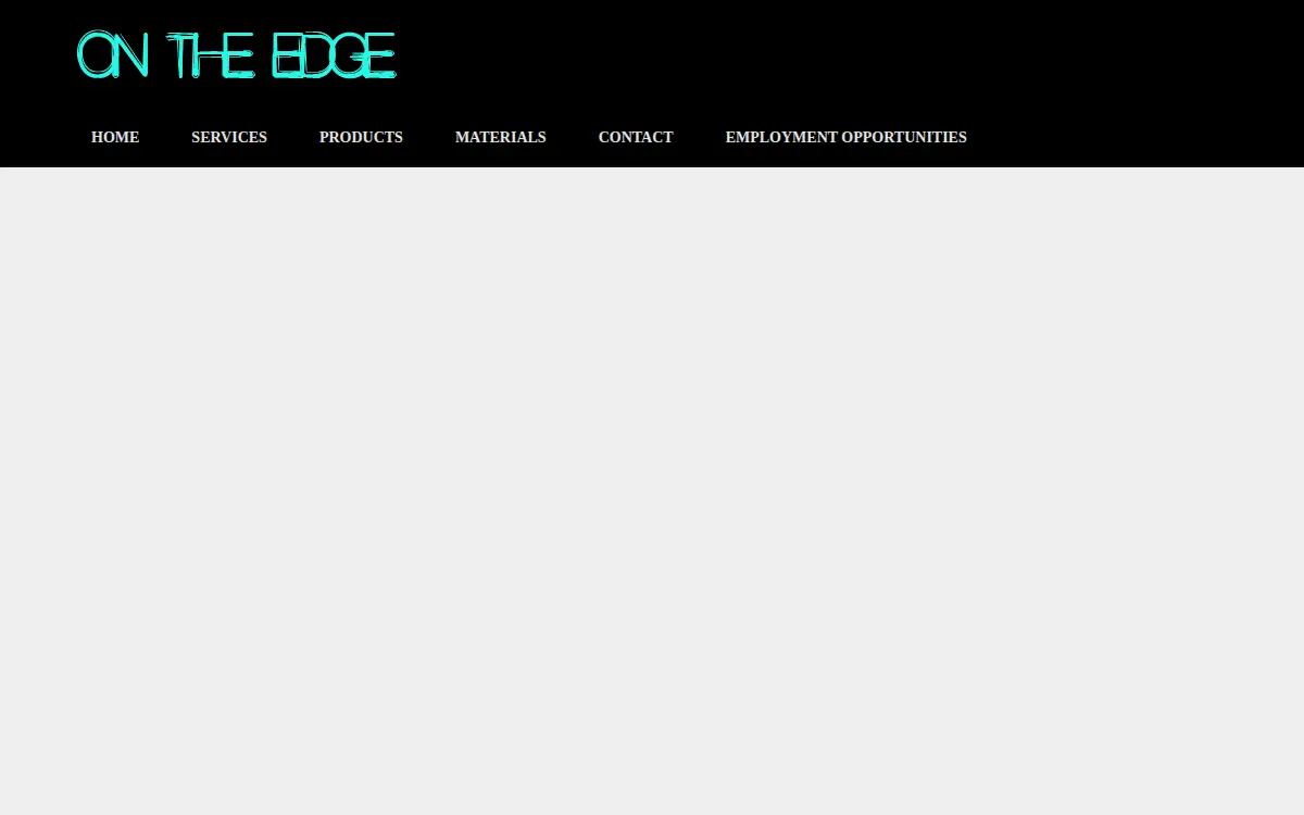 Homepage of On the Edge Mfg, INC