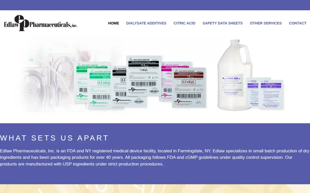 Homepage of Edlaw Pharmaceuticals, INC.