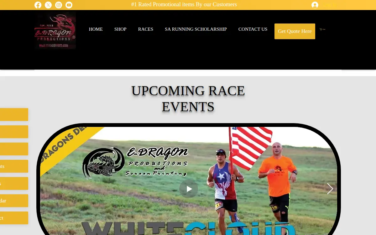 Homepage of E-dragon Productions LLC