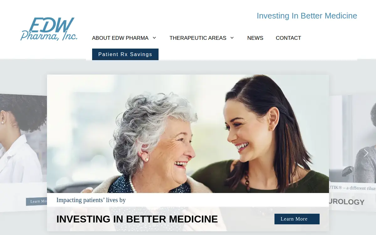 Homepage of Edw Pharma, INC