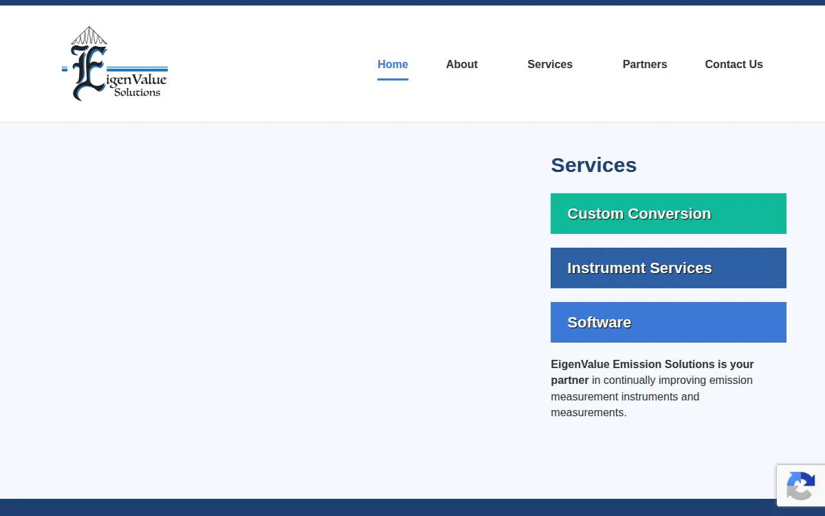 Homepage of Eigenvalue Emission Solutions INC.