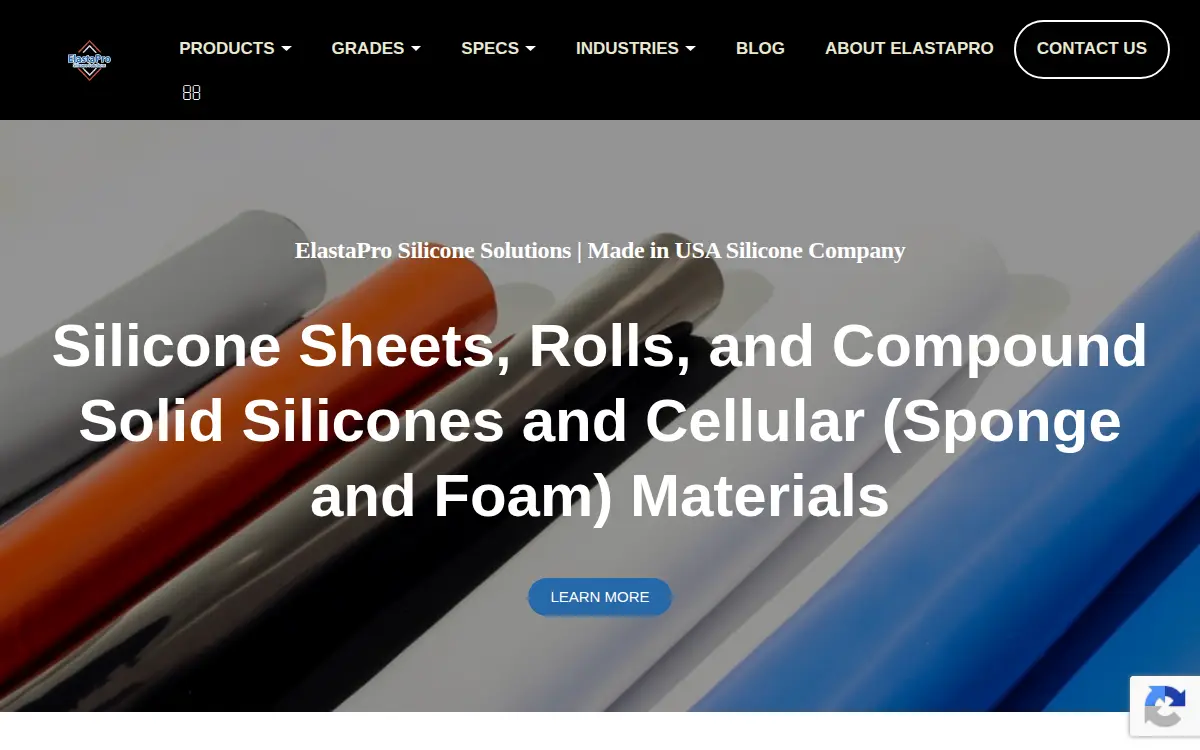 Homepage of Elastapro Silicone Sheeting LLC