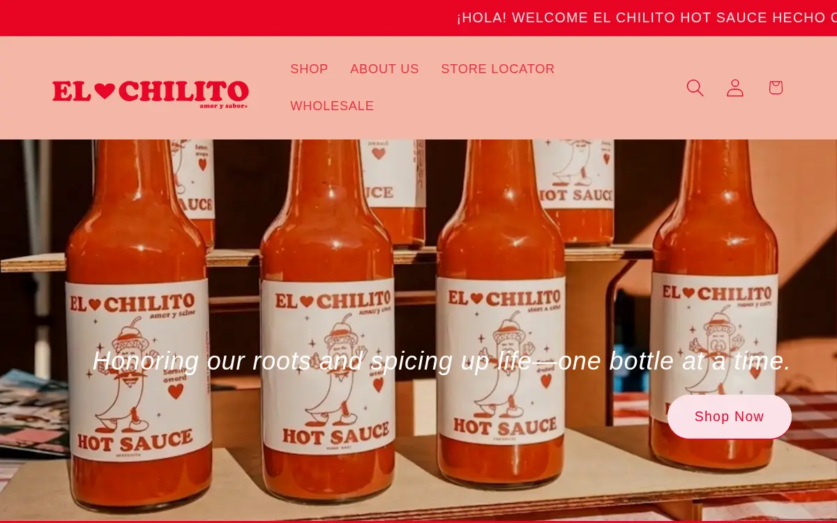 Homepage of El Chilito Hot Sauce LLC
