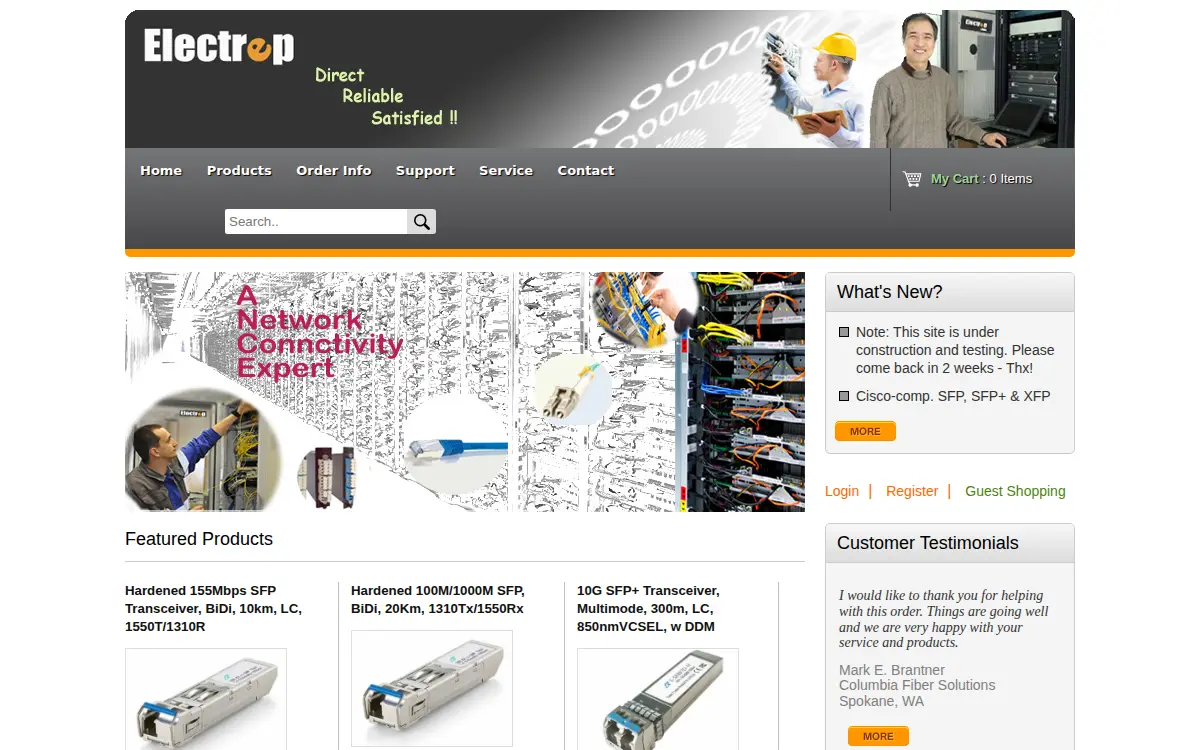 Homepage of Electrep